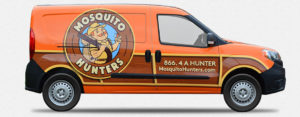 Service van from Mosquito Hunters, a mosquito control company in Milton.