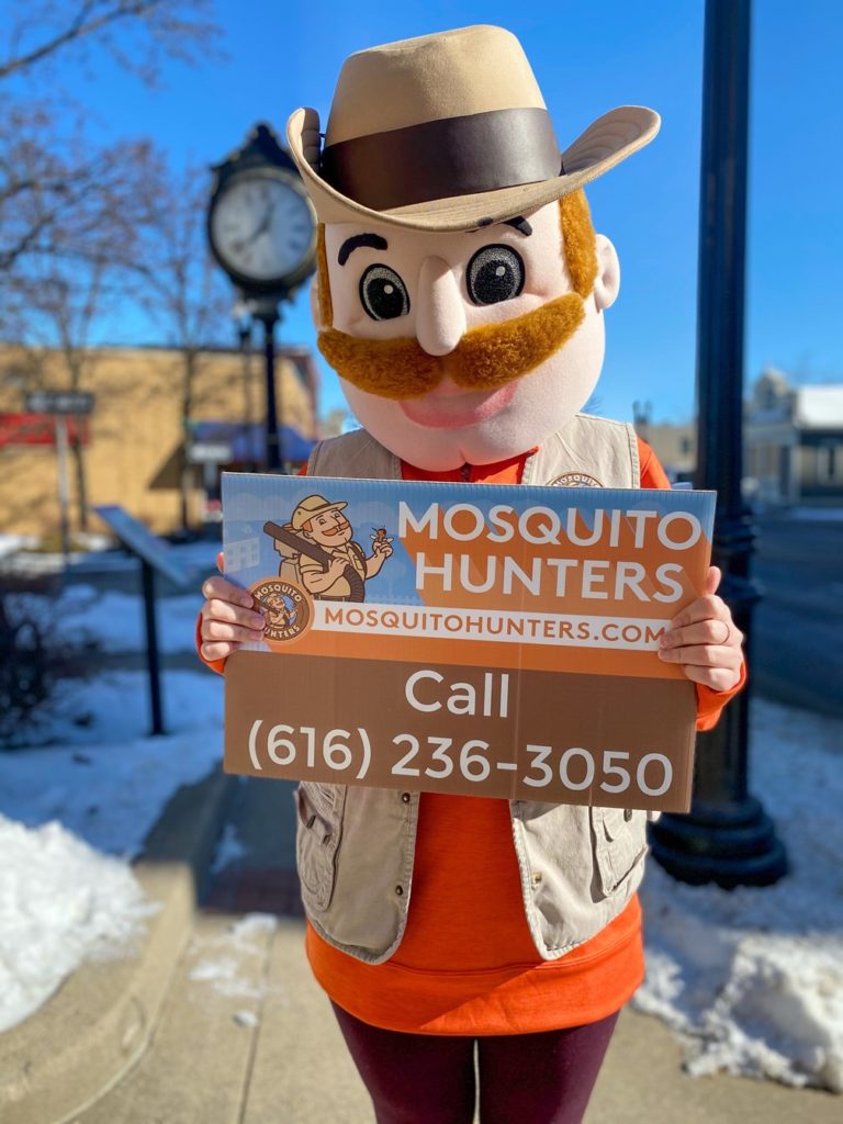 Mosquito Hunters mascot advertising for Mosquito Control Coverage in Lowell