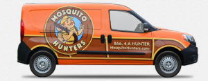 Service van from Mosquito Hunters, a mosquito control company in Humble.