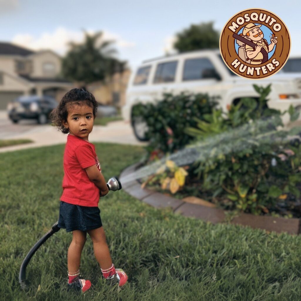 Kid with hose